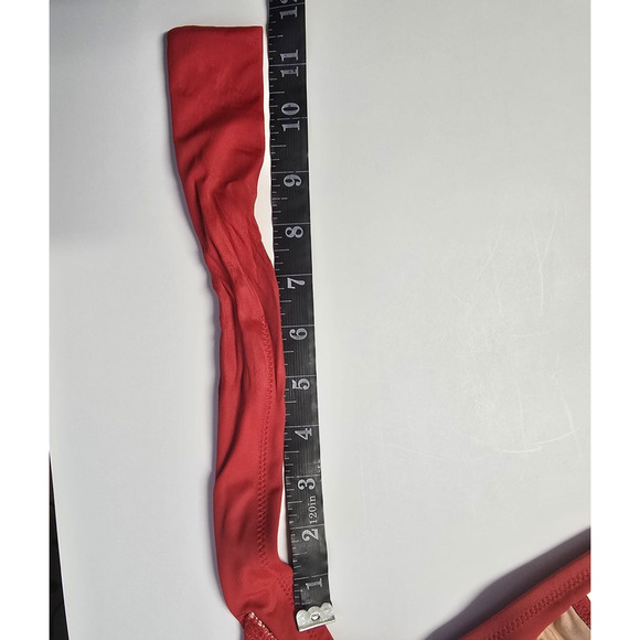 J.Crew Halter Tie Bikini Top‎ Lined Swim Small Red BY633 - Picture 6 of 8